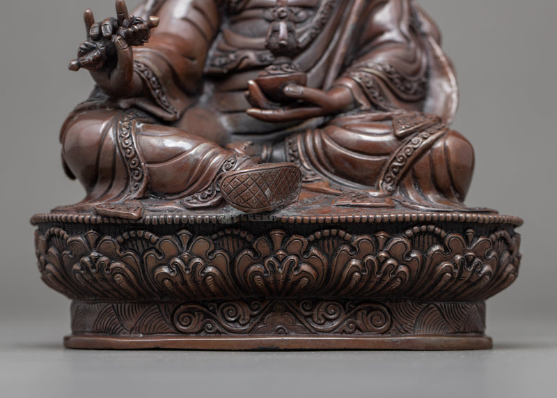 Guru Rinpoche Tibetan Sculpture | Hand Carved Himalayan Art