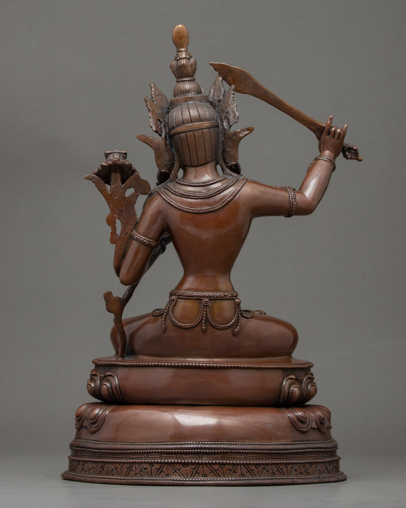 Manjushri Wisdom Deity Sculpture | Hand Crafted Buddhist Art