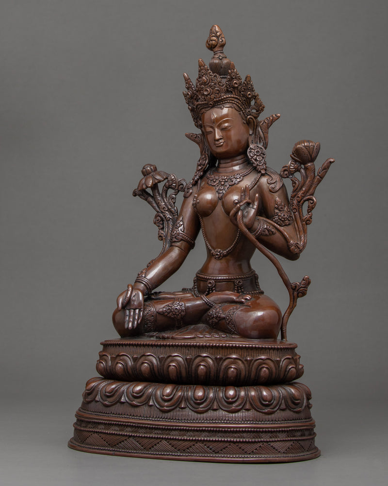 Great Mother White Tara Sculpture | Hand Carved Artwork