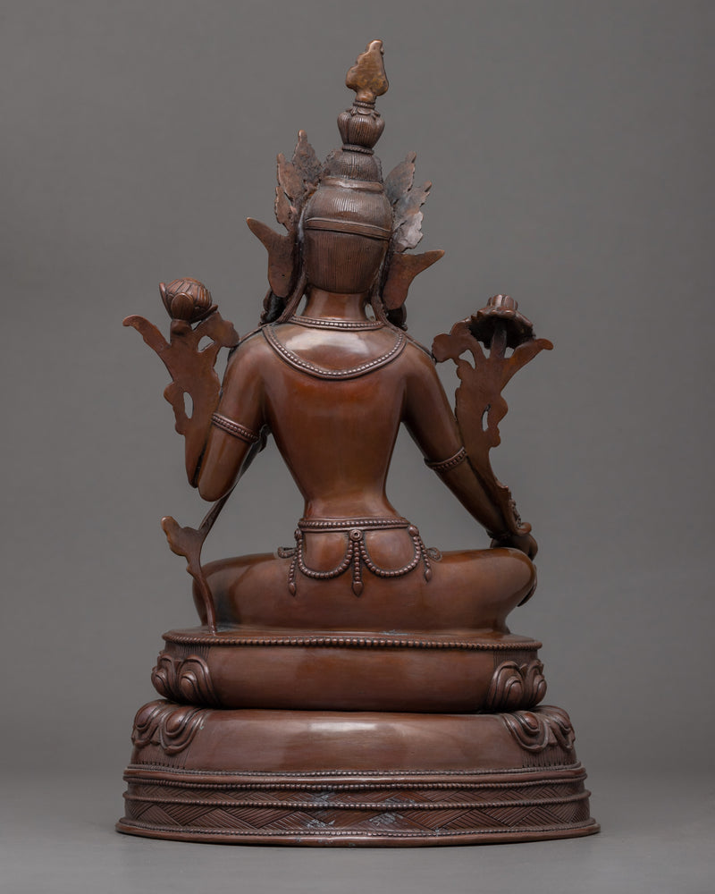 Goddess Green Tara Sculpture | Traditional Himalayan Art