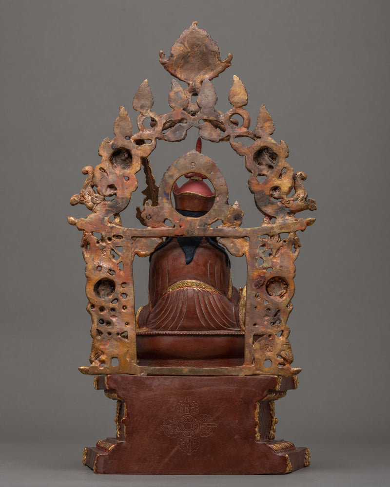 Sculpture of Guru Rinpoche | Rare Throne Artwork