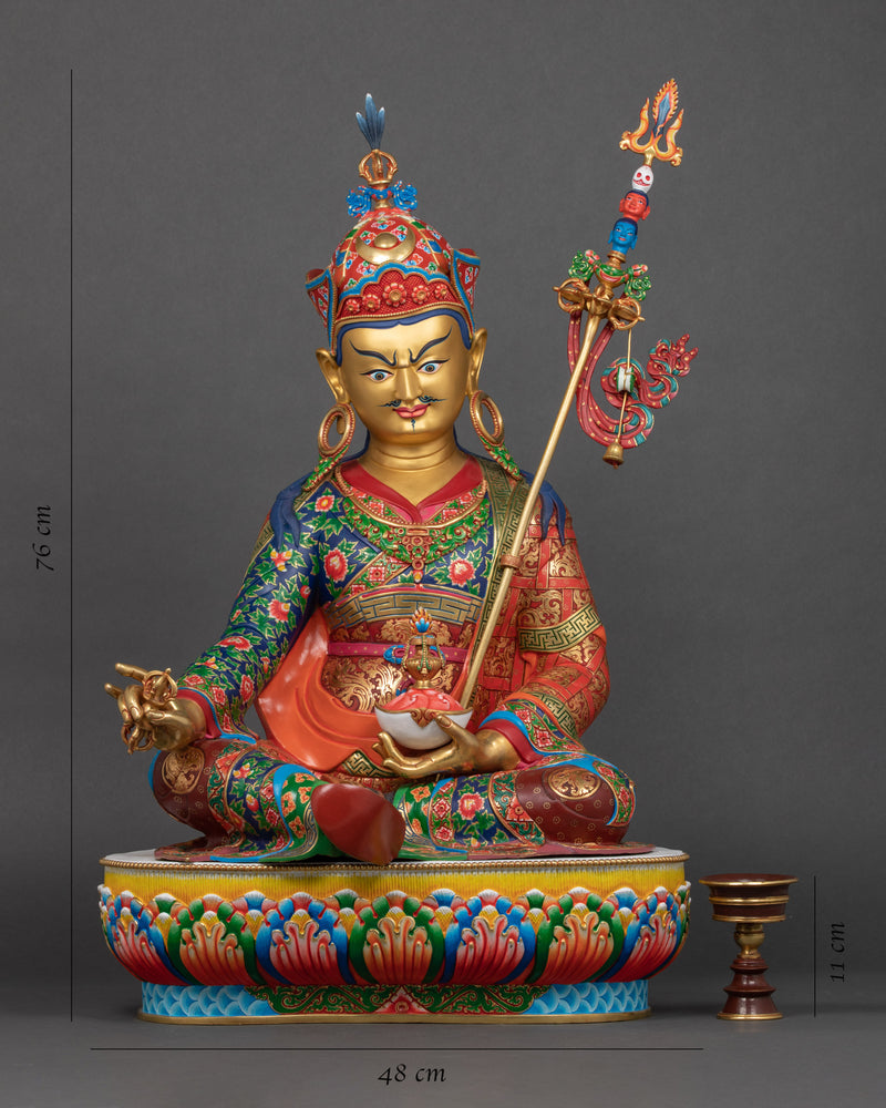 Large Guru Padmasambhava Statue | Tibetan Buddhist Artwork