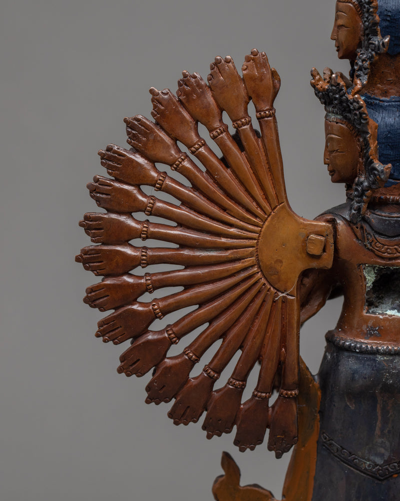 Thousand Arm Chenrezig Statue | Handmade Himalayan Art of Nepal