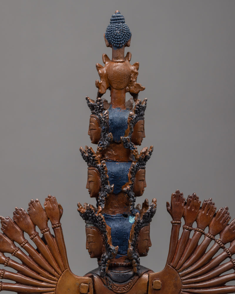 Thousand Arm Chenrezig Statue | Handmade Himalayan Art of Nepal