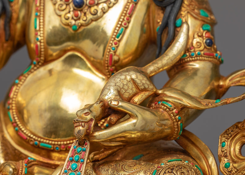 Dzambhala Wealth Deity Sculpture | Himalayan Art of Nepal