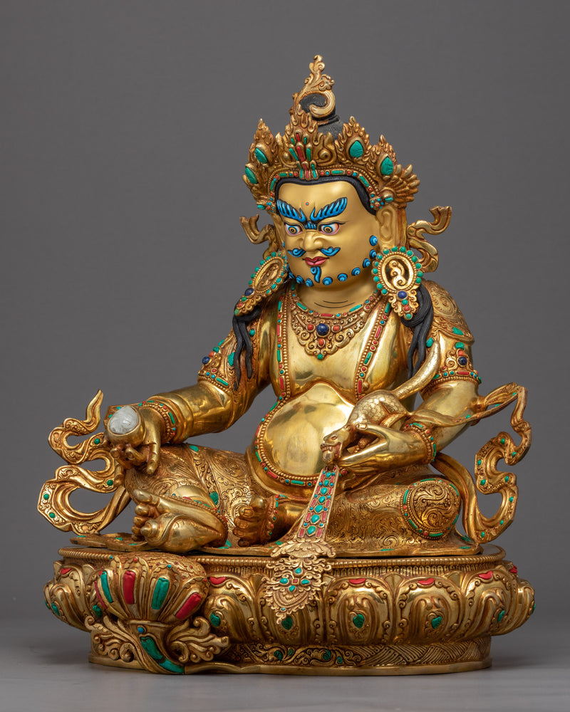 Dzambhala Wealth Deity Sculpture | Himalayan Art of Nepal