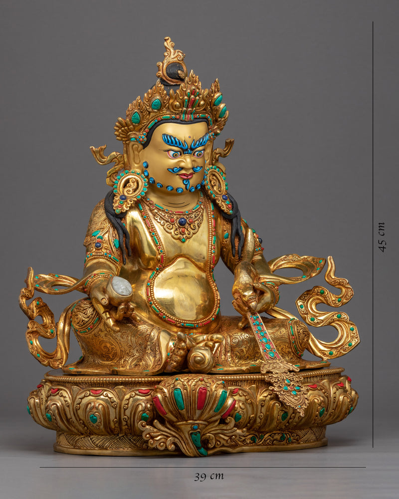 Dzambhala Wealth Deity Sculpture | Himalayan Art of Nepal