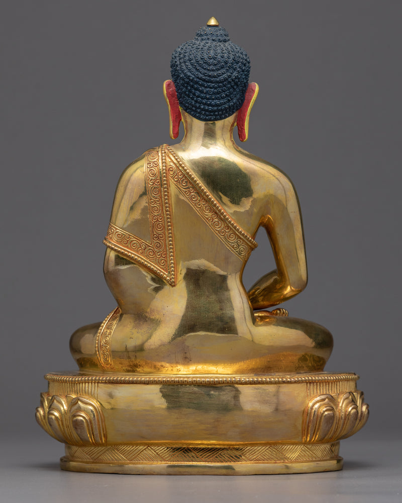 Seated Buddha Amitabha Statue | 24k Gold Gilded Art