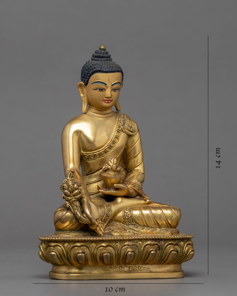 Blue Buddha Medicine Sculpture | Traditional Himalayan Art