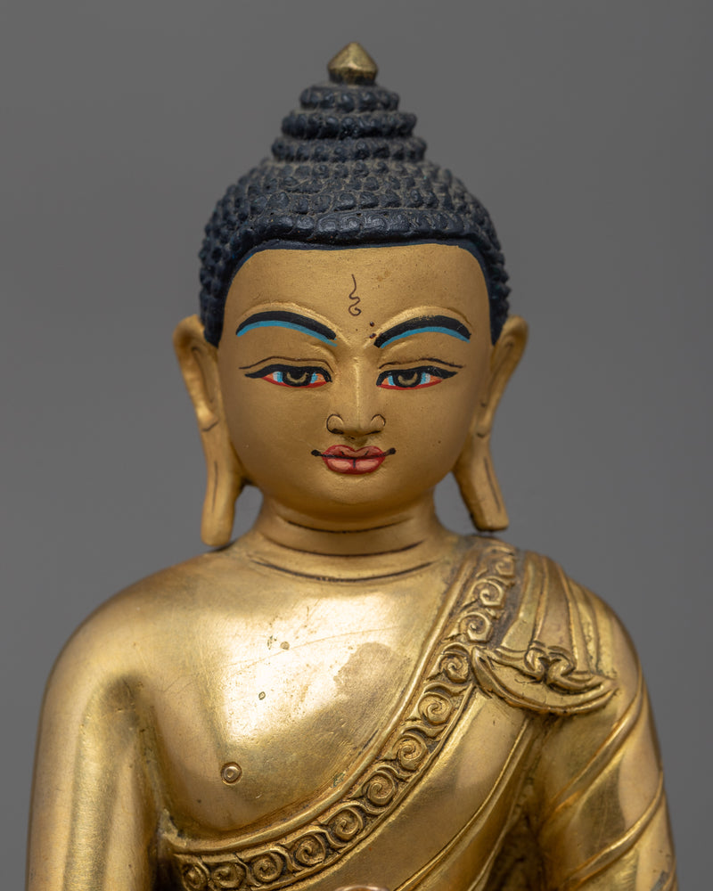 Blue Buddha Medicine Sculpture | Traditional Himalayan Art