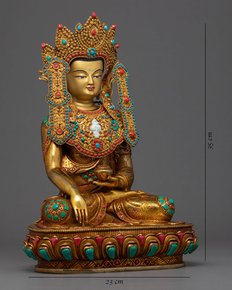 Gautama Siddhartha Buddha | Gold Glided Himalayan Artwork