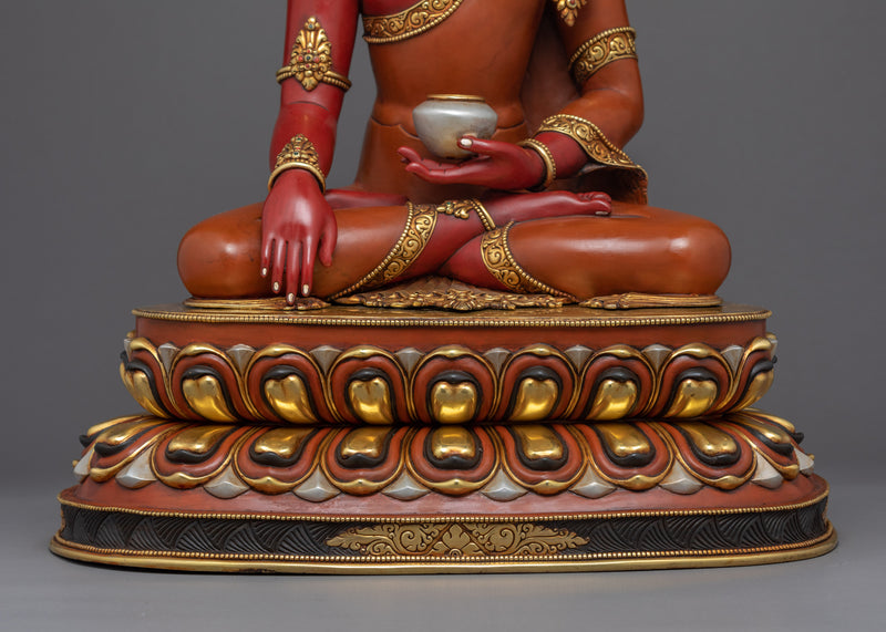 Crown Shakyamuni Buddha Sculpture | Rare Himalayan Art