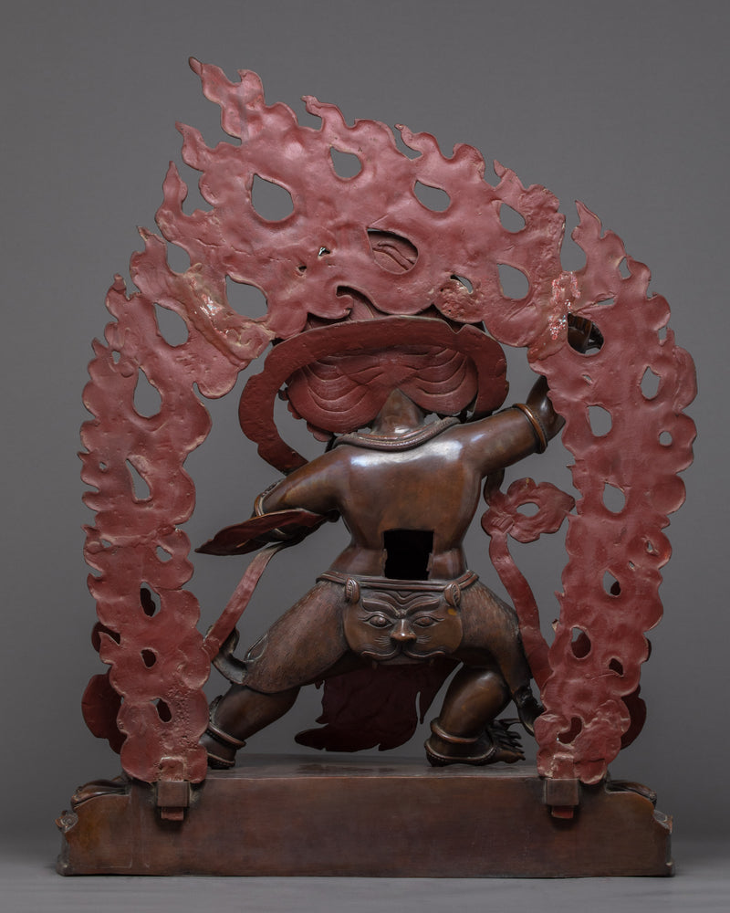 Wrathful Vajrapani Copper Sculpture | Hand-Carved Himalayan Art