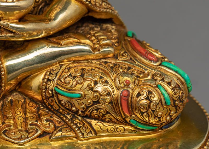 Tibetan Shakyamuni Buddha Sculpture | Hand-Carved Buddhist Statue