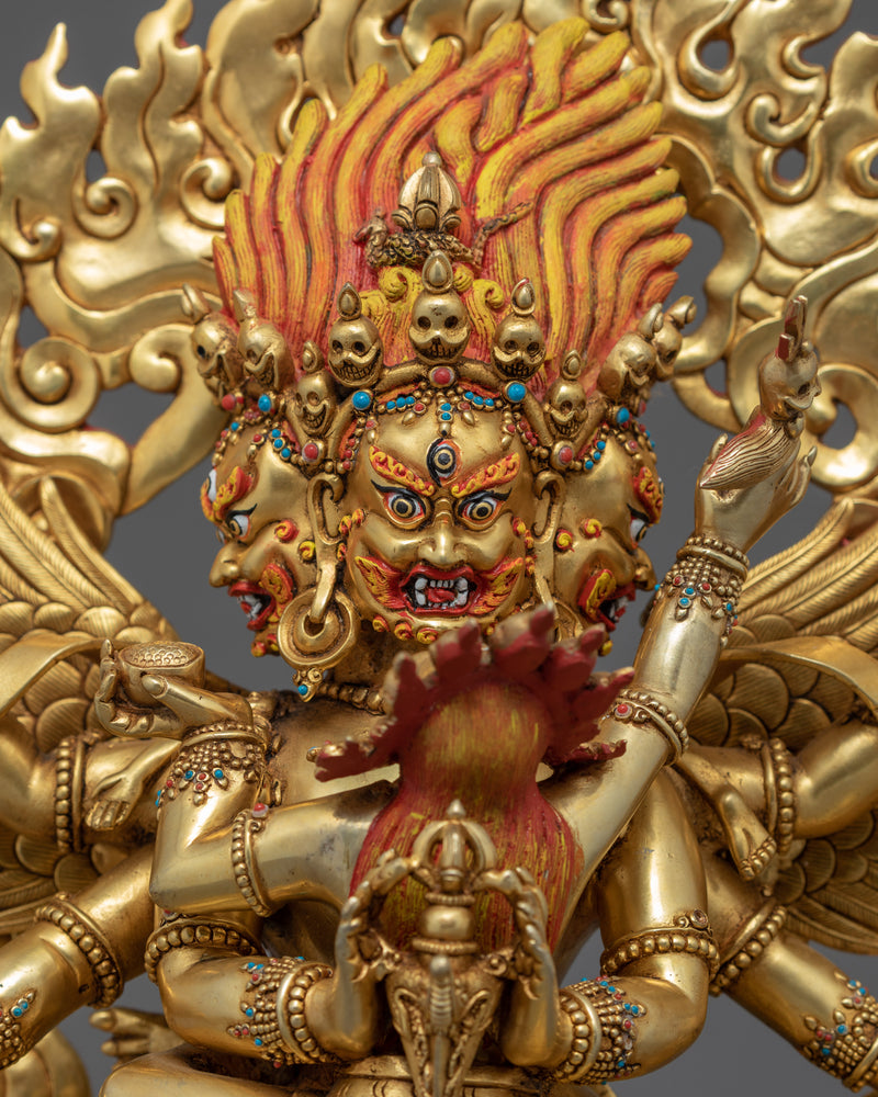 Vajrakilaya Yidam Statue | Buddhist Wrathful Deity