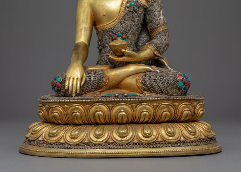 The Buddha Siddhartha Gautama |  Gold Plated Himalayan Art