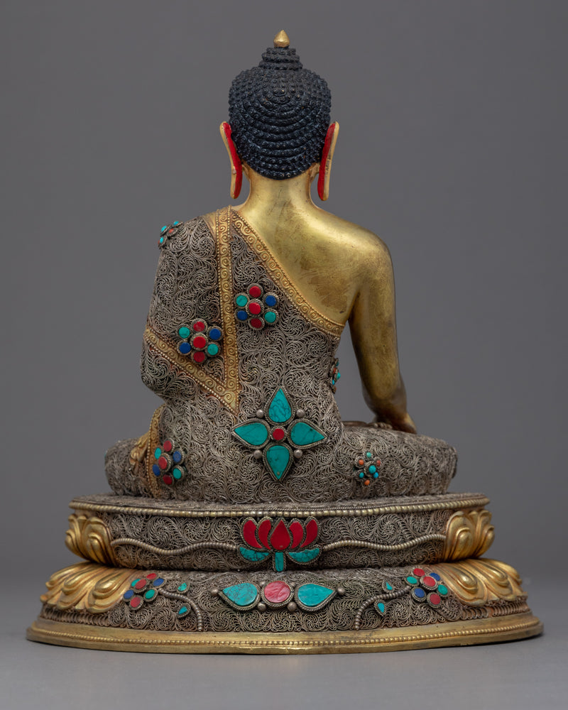 The Buddha Siddhartha Gautama |  Gold Plated Himalayan Art