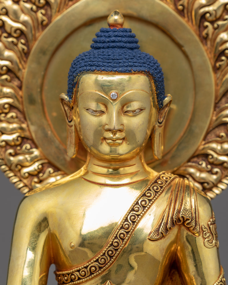 Siddhartha Buddha Gautama | Gold Plated Himalayan Art