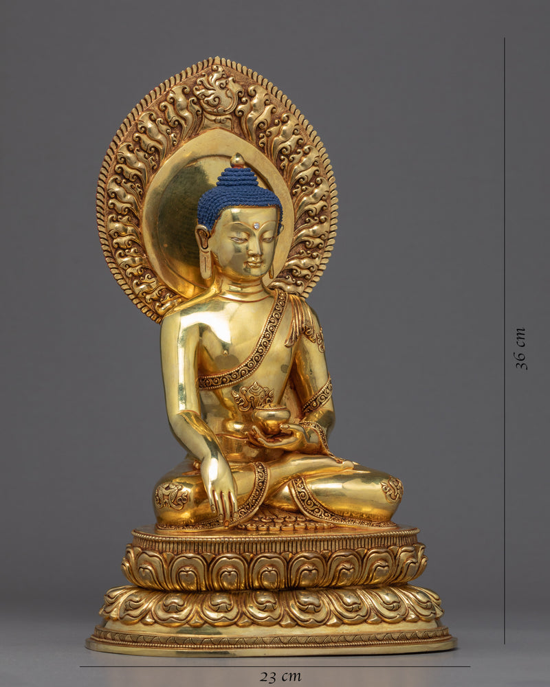 Siddhartha Buddha Gautama | Gold Plated Himalayan Art