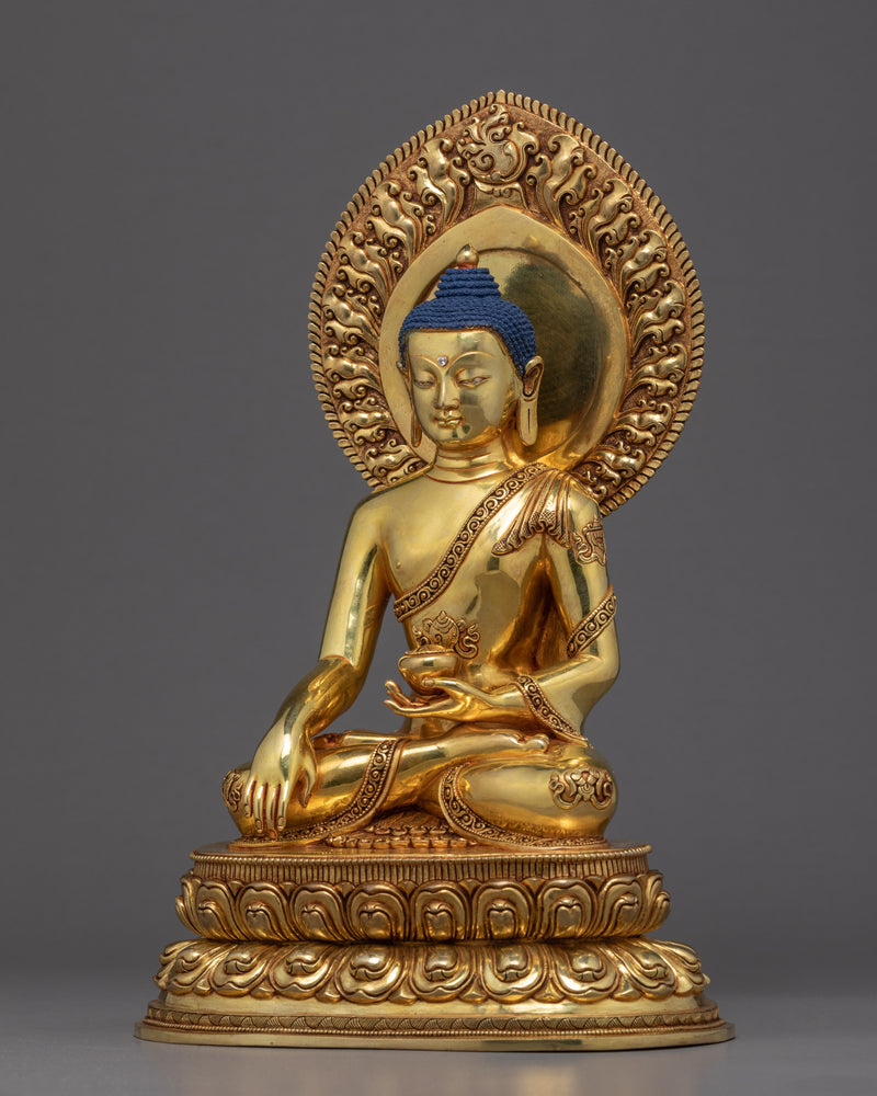 Siddhartha Buddha Gautama | Gold Plated Himalayan Art