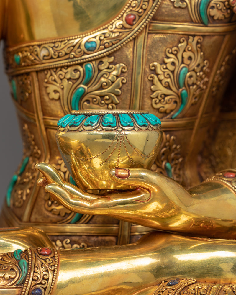 Siddhartha Gautama The Buddha | Tibetan Art Plated with Gold