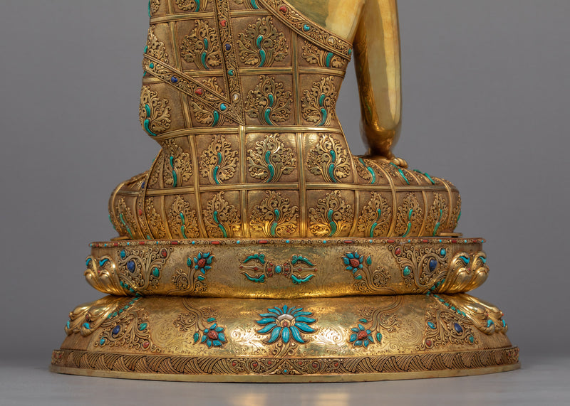 Siddhartha Gautama The Buddha | Tibetan Art Plated with Gold