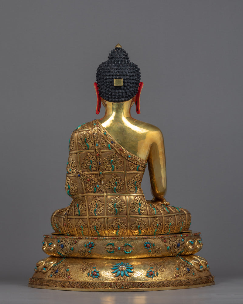 Siddhartha Gautama The Buddha | Tibetan Art Plated with Gold