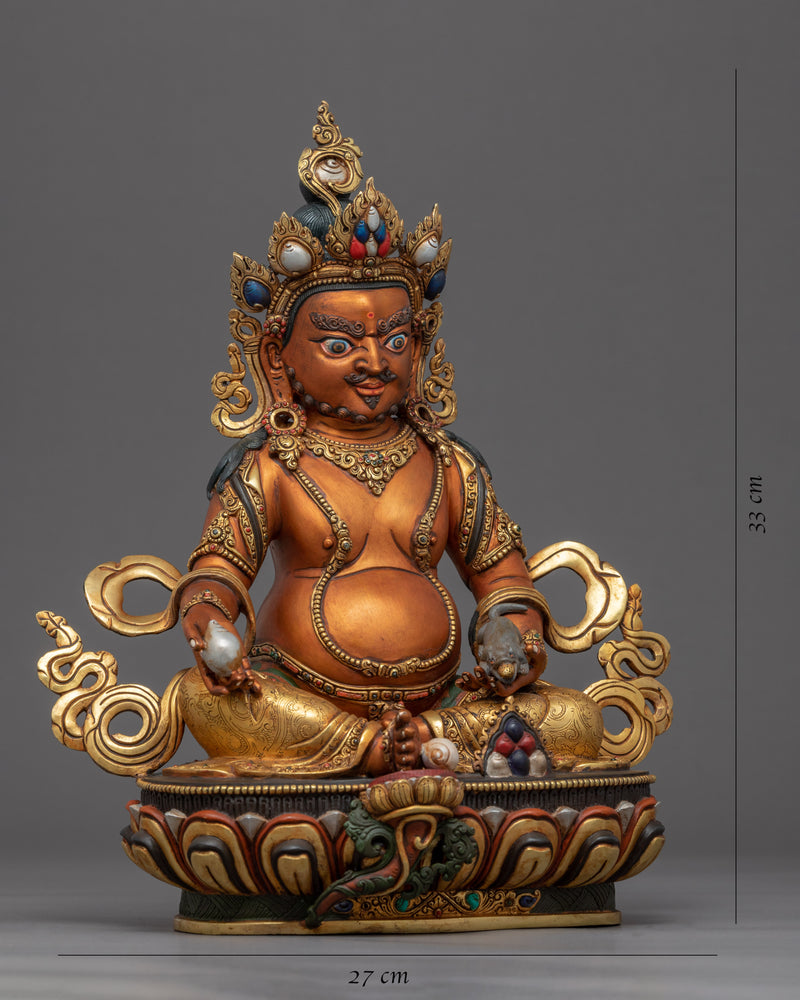 Wealth Deity Dzambhala Sculpture | Traditional Himalayan Art of Nepal