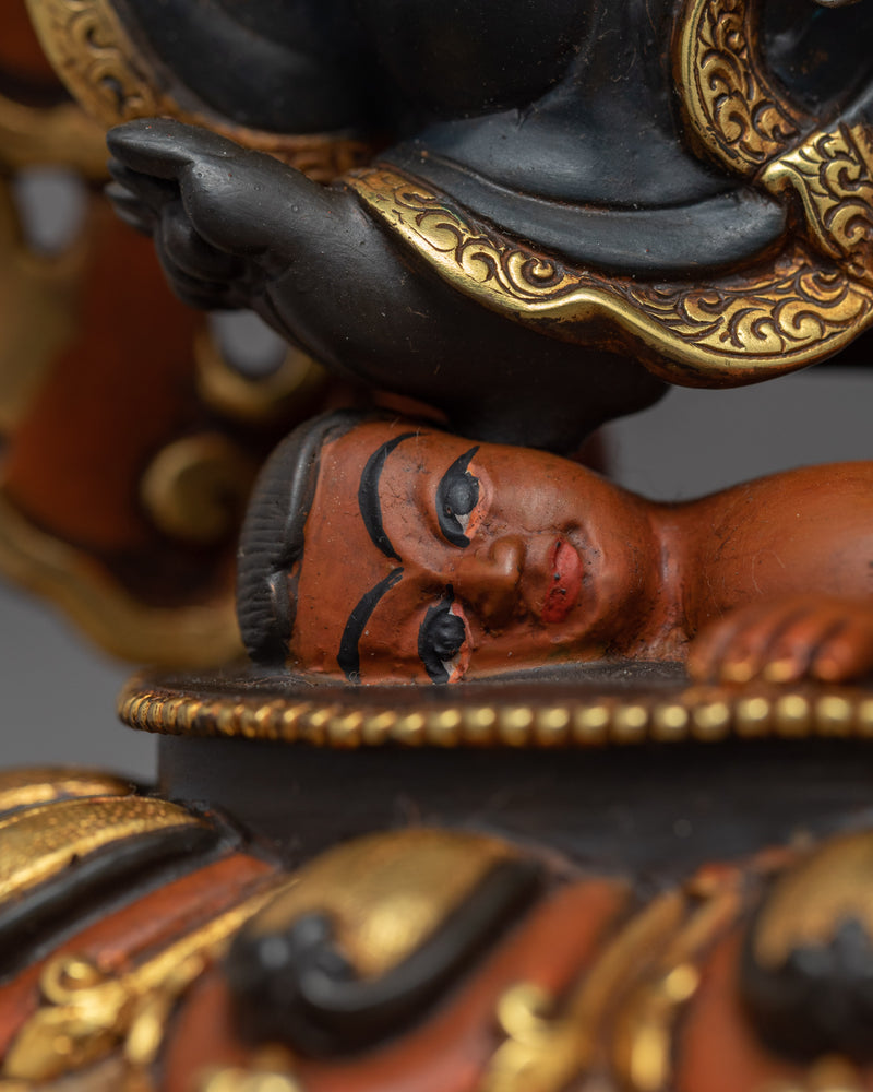 Mahakala Bernagchen Statue | Rare Gold Plated Sculpture