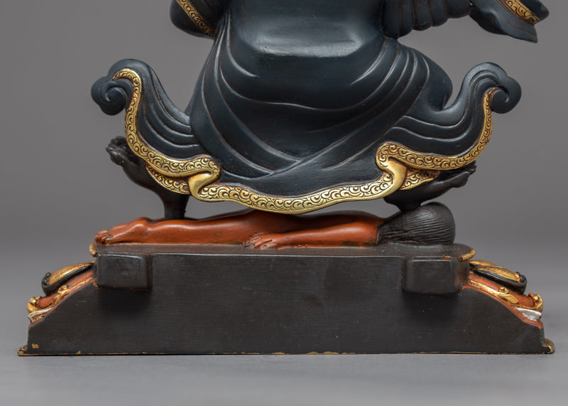 Mahakala Bernagchen Statue | Rare Gold Plated Sculpture