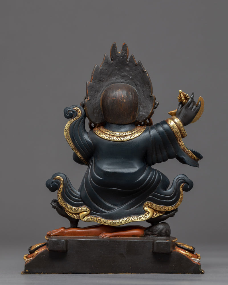 Mahakala Bernagchen Statue | Rare Gold Plated Sculpture