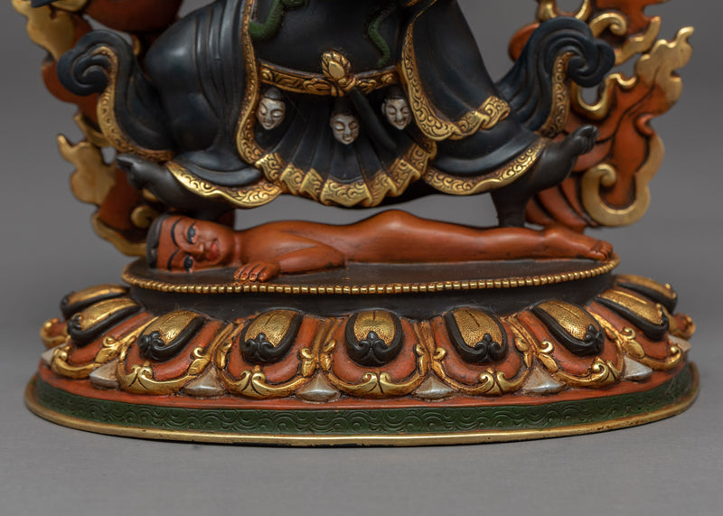 Mahakala Bernagchen Statue | Rare Gold Plated Sculpture