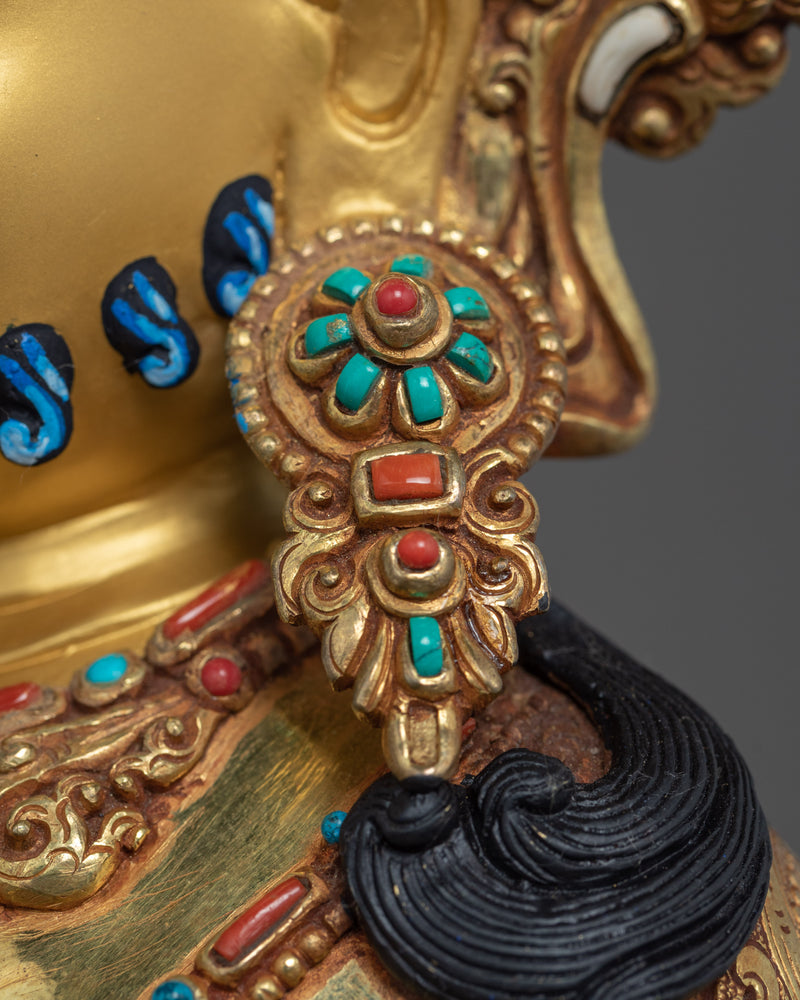 Jambhala Sculpture | 24K Gold Hand Carved Art