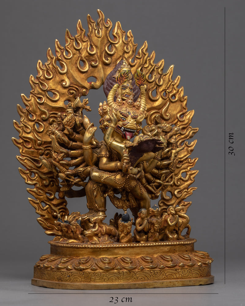 Yamantaka With Consort | Traditional Himalayan Sculpture