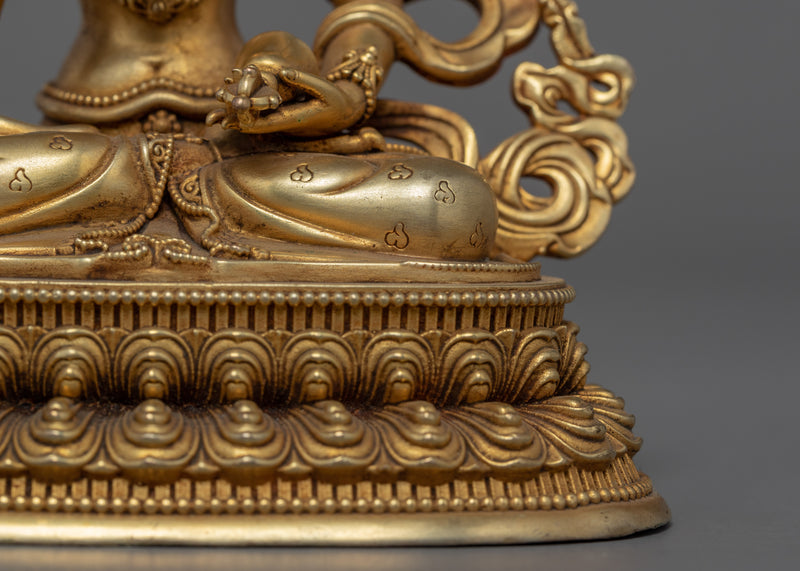 Vajrasattva Heruka Statue | Gold Plated Machine Molded Himalayan Art