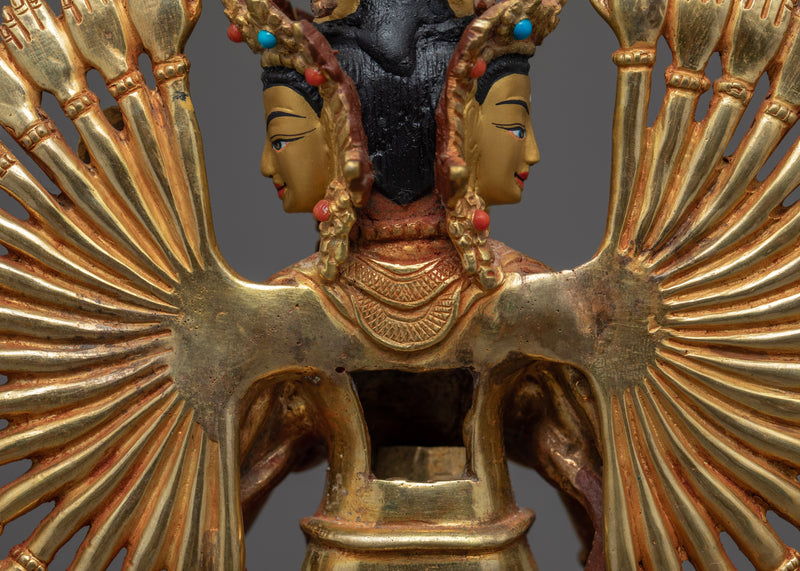 Thousand Armed Chenrezig Statue | Himalayan Hand-Crafted Artwork