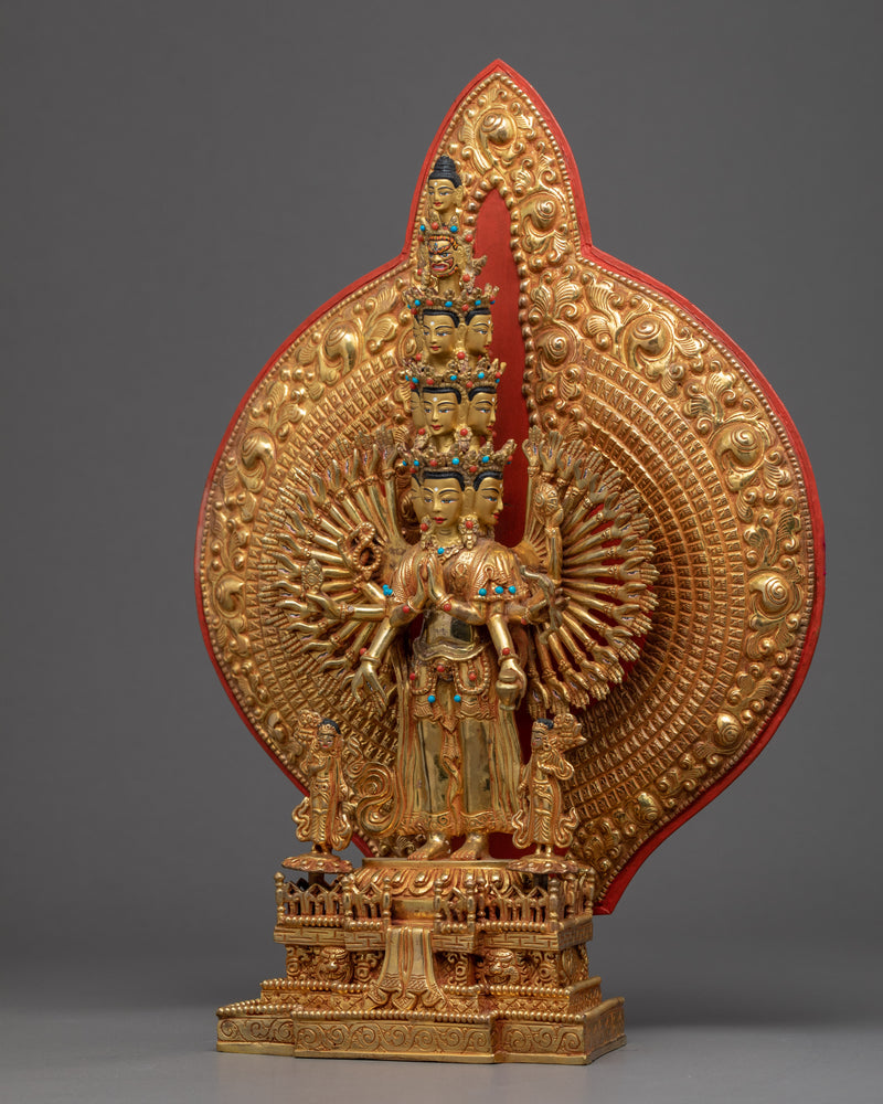 Thousand Armed Chenrezig Statue | Himalayan Hand-Crafted Artwork