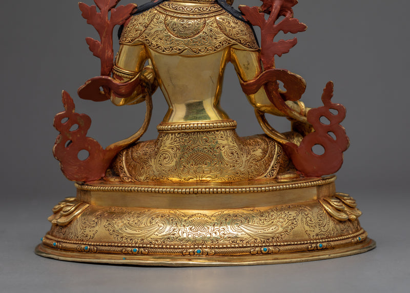 Green Tara Female Buddha | Traditional Himalayan Art Craft