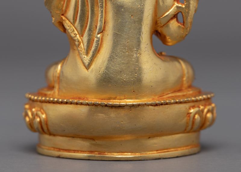 Miniature Tsongkhapa Statue | Buddhist Master Art