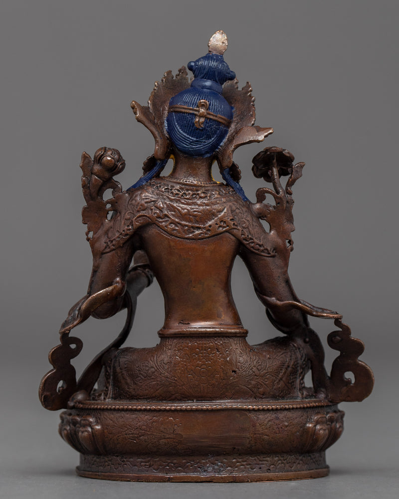 Miniature Green Tara Sculpture | Himalayan Buddhist Art