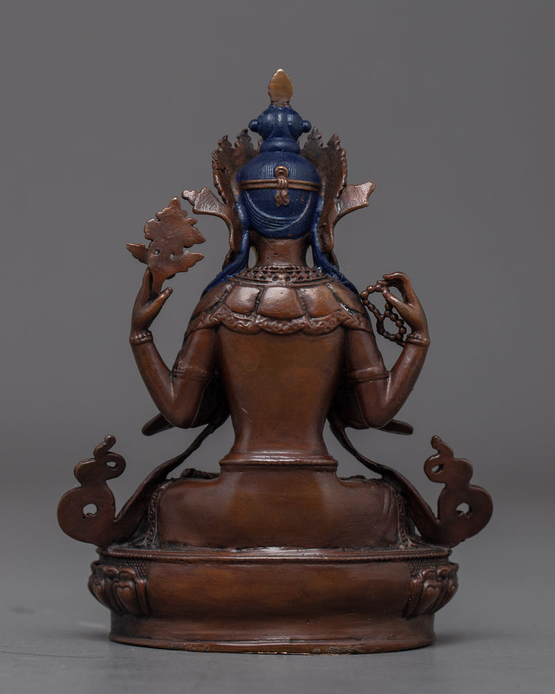 Miniature Chenrezig Statue | Compassionate Bodhisattva