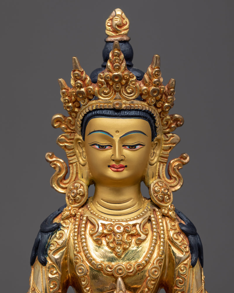 Amitayus Statue | Hand-Crafted Tibetan Buddha Sculpture