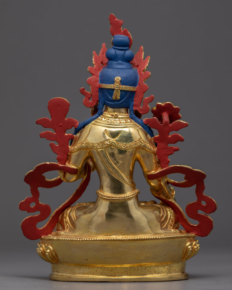 White Tara Gold Sculpture | Traditional Himalayan Sculpture