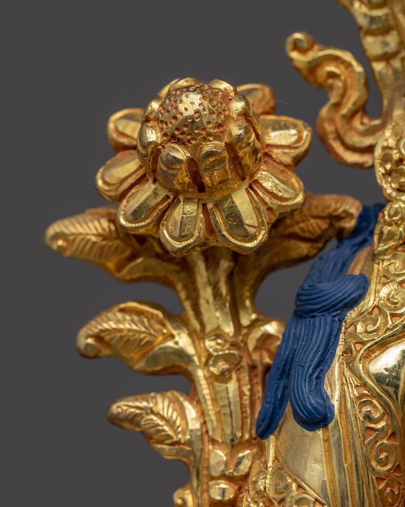 White Tara Gold Sculpture | Traditional Himalayan Sculpture