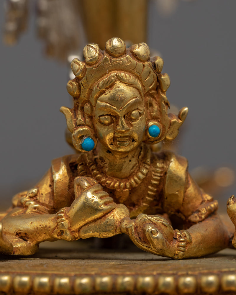 Dakini Vajrayogini Sculpture | Traditional Hand-carved Red Dakini