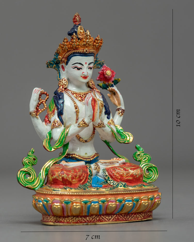 Mini Statue of Chenrezig | Boddhisattva of Compassion