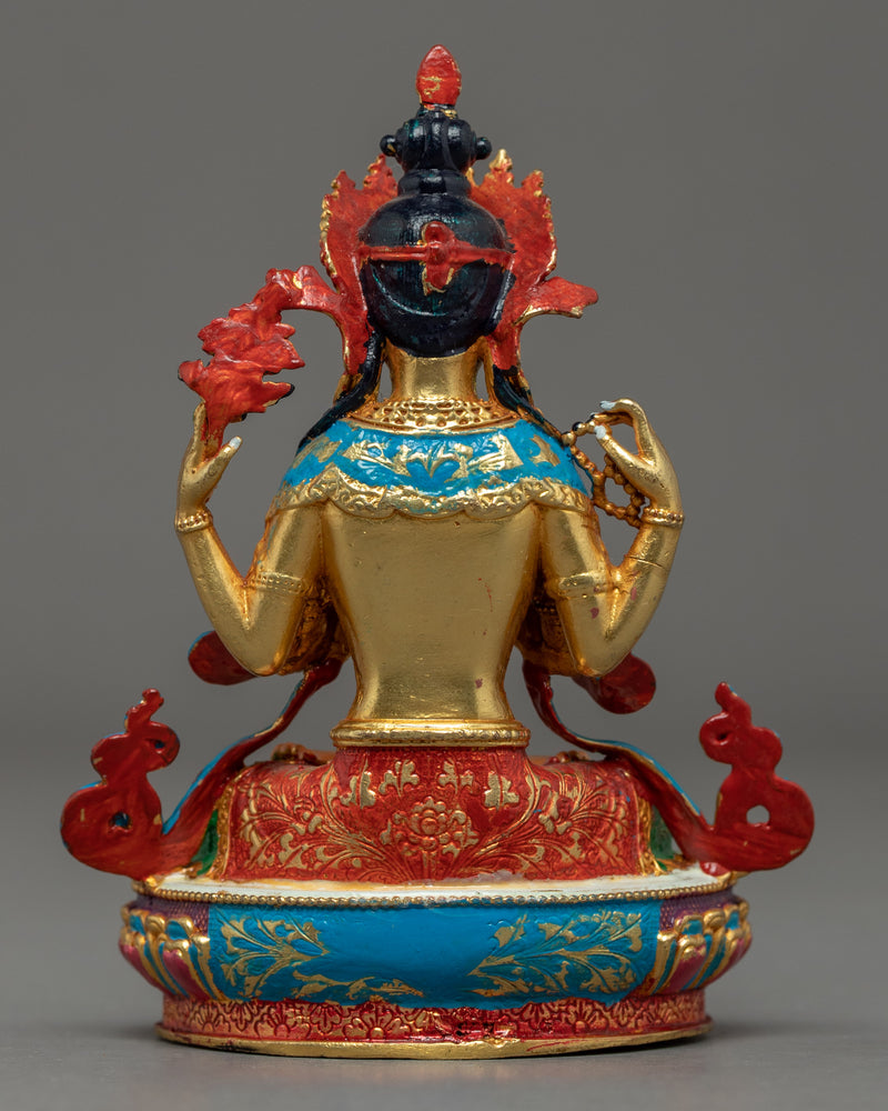 Statue of the 4 Armed Chenrezig | Compassion Deity