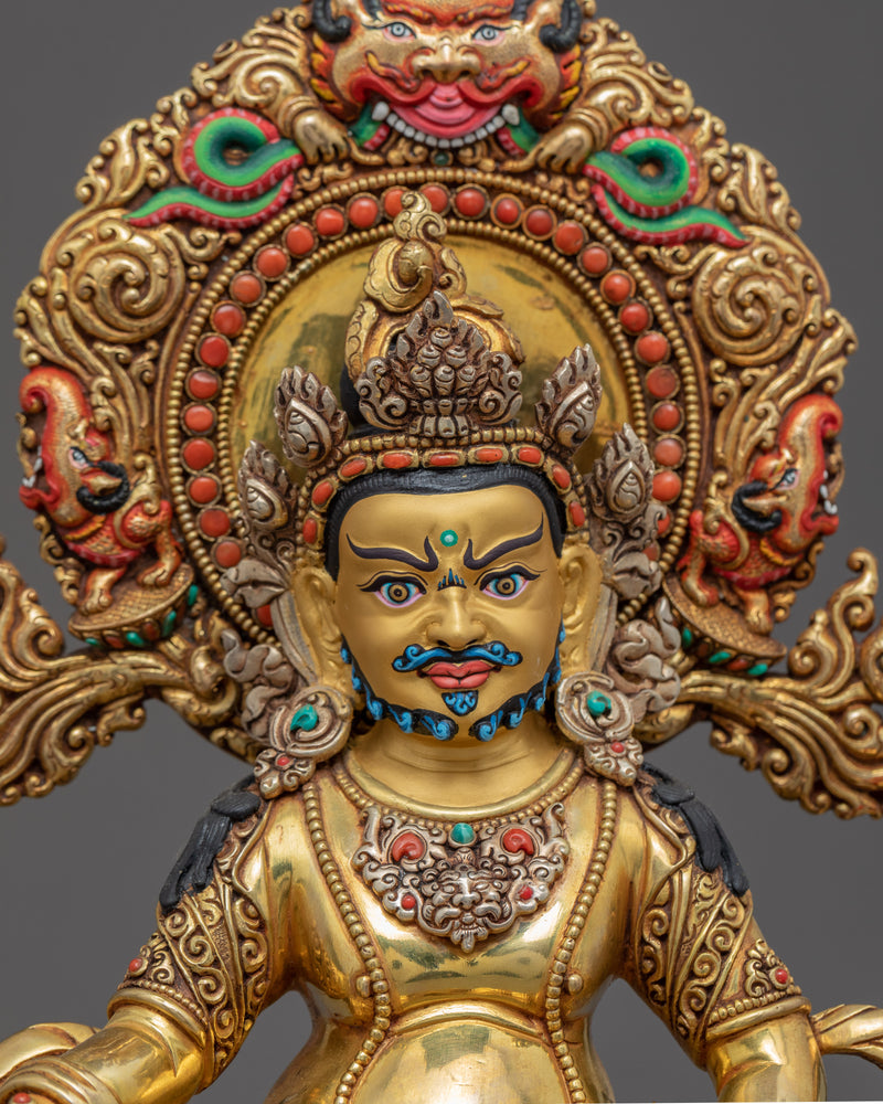 Handcrafted Yellow Dzambhala Statue | Himalayan Art