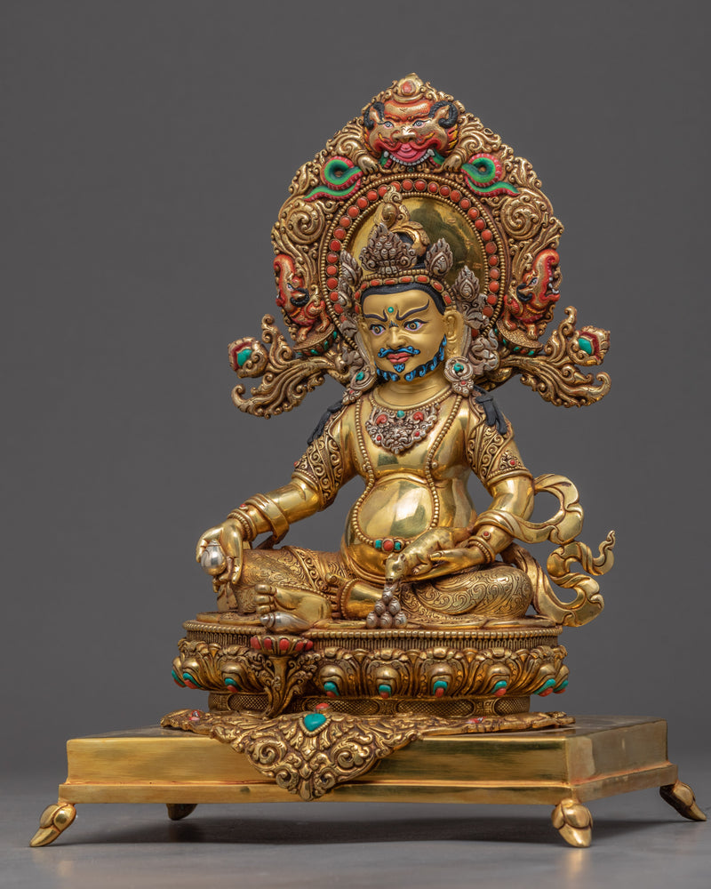 Handcrafted Yellow Dzambhala Statue | Himalayan Art