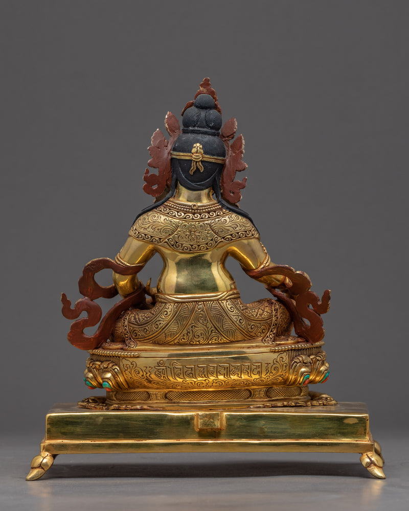 Handcrafted Yellow Dzambhala Statue | Himalayan Art